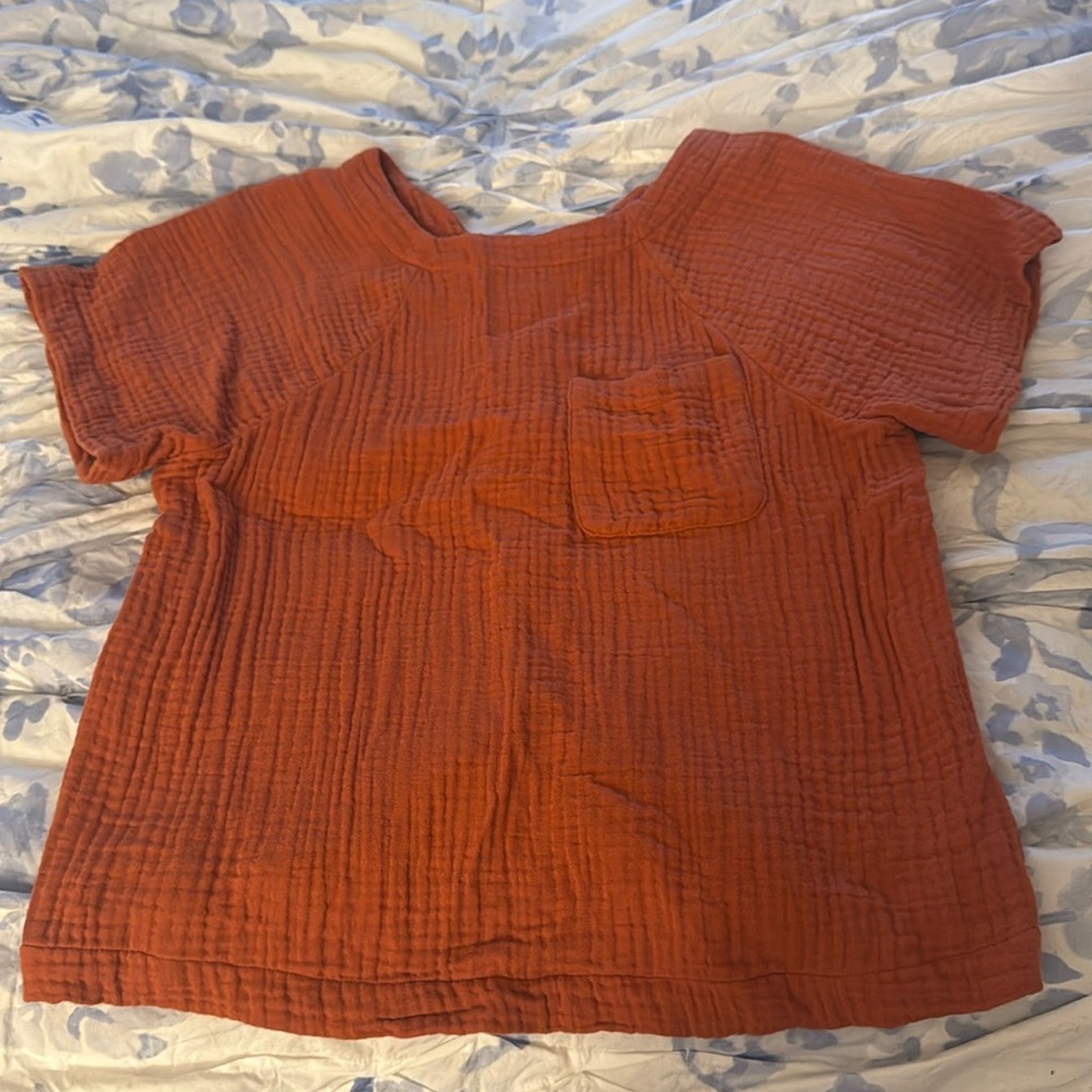 Madewell button back top
